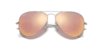 แว่นกันแดด Rayban Aviator RB3025-019/Z2 Matte Silver Flash Rayban RB3025-019/Z2 เงินด้าน close-up ด้านหน้า