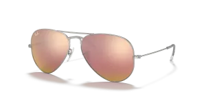 Rayban RB3025-019/Z2 เงินด้าน แว่นกันแดดทรงนักบินเลนส์ปรอท Flash สำหรับทั้งสองเพศ