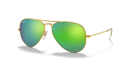 แว่นกันแดด Rayban Aviator RB3025-112/19 Gold Green Flash Rayban Aviator RB3025 112 19 แว่นกันแดดทองด้าน Unisex