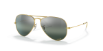 แว่นกันแดด Rayban Aviator RB3025-9196G6 Gold Silver Blue Polarized Rayban Aviator RB3025 9196G6 แว่นกันแดดทองเลนส์โพลาไรซ์ Unisex