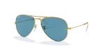 Rayban RB3025-9196S2 ทองขัดเงา แว่นกันแดดทรงนักบินเลนส์โพลาไรซ์น้ำเงิน สำหรับทั้งสองเพศ
