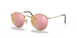 Rayban Round Metal RB3447N 001 Z2 กรอบทองอะริสต้า เลนส์มิเรอร์น้ำตาล