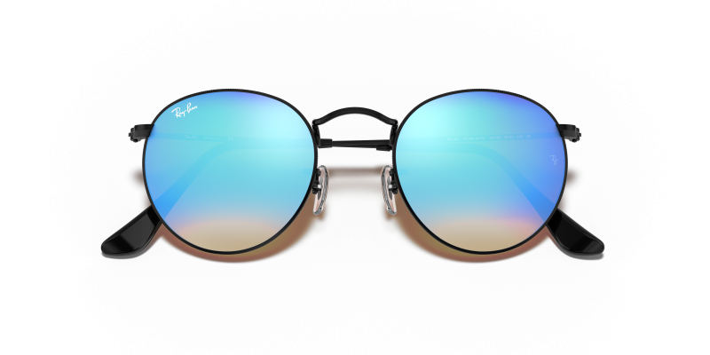 Rayban Round Metal RB3447 002 4O close-up ด้านหน้า