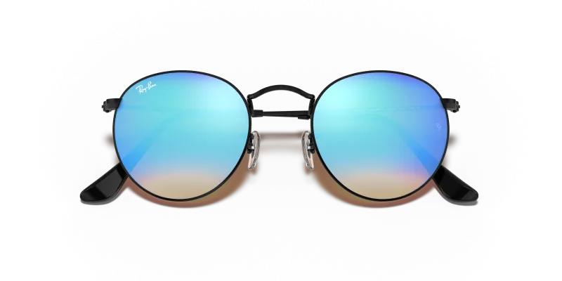 Rayban Round Metal RB3447 002 4O close-up ด้านหน้า
