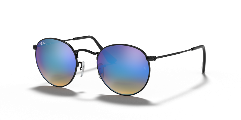 Rayban Round Metal RB3447 002 4O แว่นกันแดดดำ Unisex
