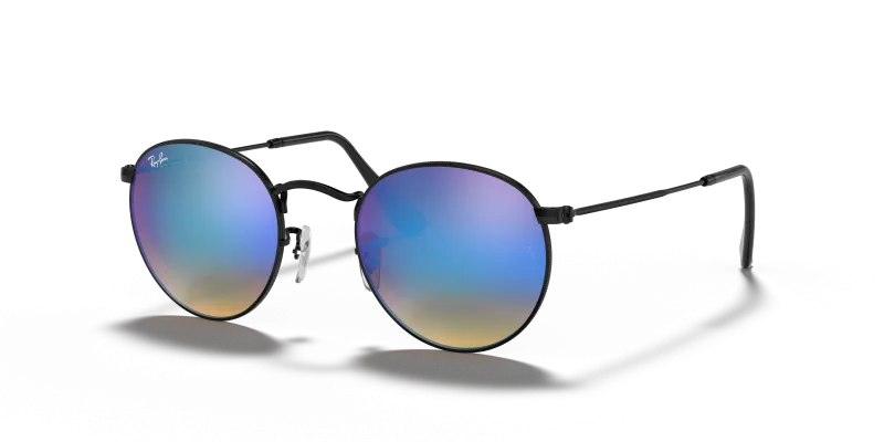 Rayban Round Metal RB3447 002 4O แว่นกันแดดดำ Unisex