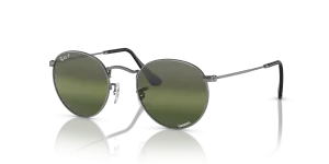 Rayban RB3447-004/G4 กันเมทัล แว่นกันแดดทรงกลมเลนส์โพลาไรซ์พลัสสีเขียว สำหรับผู้ชาย