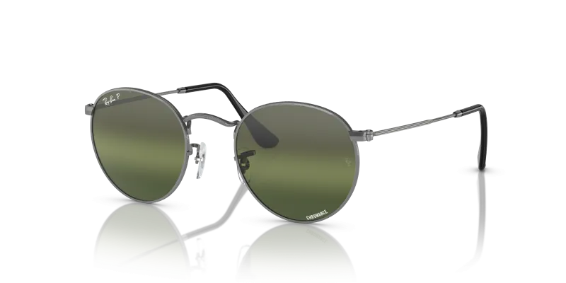 Rayban RB3447-004/G4 กันเมทัล แว่นกันแดดทรงกลมเลนส์โพลาไรซ์พลัสสีเขียว สำหรับผู้ชาย