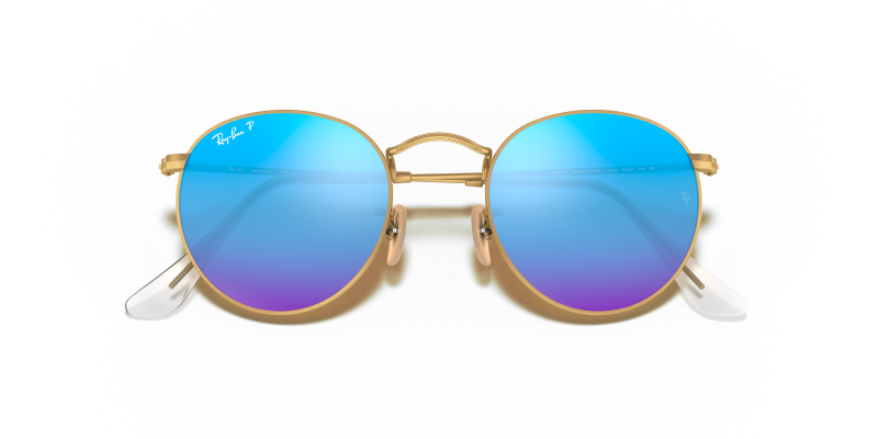 Rayban Round Metal RB3447 112 4L close-up ด้านหน้า