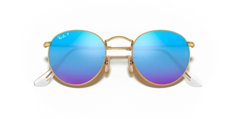 Rayban Round Metal RB3447 112 4L close-up ด้านหน้า