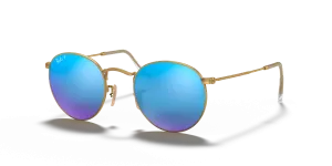 Rayban Round Metal RB3447 112 4L แว่นกันแดดทองด้าน สำหรับผู้ชาย