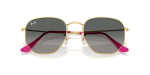 Rayban Hexagonal RB3548N 001 71 close-up ด้านหน้า