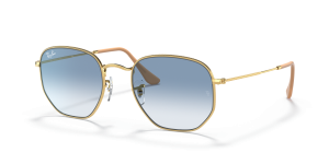 Rayban Hexagonal RB3548 001/3F กรอบทองอะริสต้า เลนส์ไล่ระดับฟ้าอ่อน