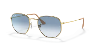 Rayban Hexagonal RB3548 001/3F กรอบทองอะริสต้า เลนส์ไล่ระดับฟ้าอ่อน