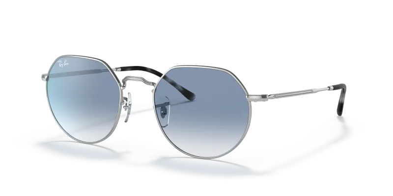 แว่นกันแดด Rayban Jack RB3565-003/3F Silver Clear Gradient Blue Rayban Jack RB3565-003/3F เงิน แว่นกันแดดทรงเรขาคณิต