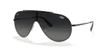 แว่นกันแดด Rayban Wings RB3597-002/11 Black Grey Gradient Rayban Wings RB3597 002 11 แว่นกันแดดดำทรงชิลด์