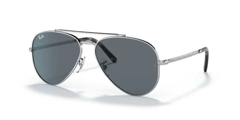 แว่นกันแดด Rayban New Aviator RB3625-003/R5 Silver Blue Rayban New Aviator RB3625 003 R5 กรอบเงิน เลนส์น้ำเงินสด