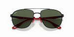 Rayban RB3659M-F02871 ดำ close-up ด้านหน้า