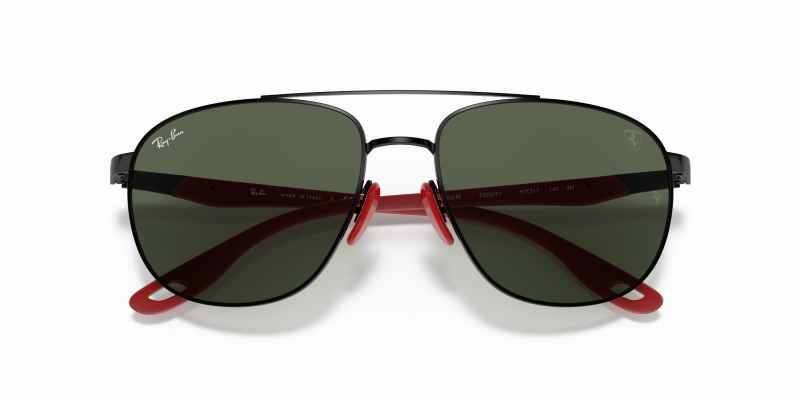 Rayban RB3659M-F02871 ดำ close-up ด้านหน้า