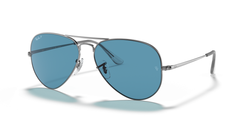 แว่นกันแดด Rayban Aviator Metal II RB3689-004/S2 Gunmetal Blue Polarized Rayban Aviator Metal II RB3689-004/S2 กันเมทัล แว่นกันแดดทรงนักบิน