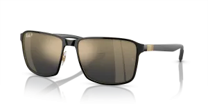 Rayban RB3721CH 187 J0 แว่นกันแดดดำอาริสต้าทอง
