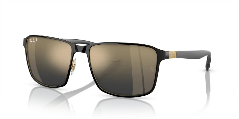 แว่นกันแดด Rayban RB3721CH-187/J0 Black On Arista Rayban RB3721CH 187 J0 แว่นกันแดดดำอาริสต้าทอง