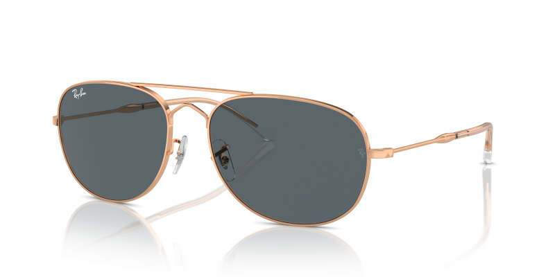 แว่นกันแดด Rayban Bain Bridge RB3735-9202R5 Rose Gold Blue Rayban Bain Bridge RB3735 9202R5 กรอบโรสโกลด์ เลนส์น้ำเงินสด