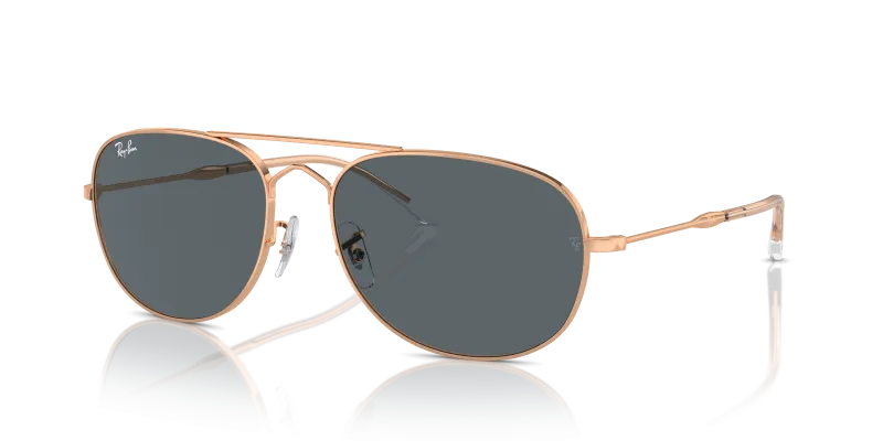แว่นกันแดด Rayban Bain Bridge RB3735-9202R5 Rose Gold Blue Rayban Bain Bridge RB3735 9202R5 กรอบโรสโกลด์ เลนส์น้ำเงินสด