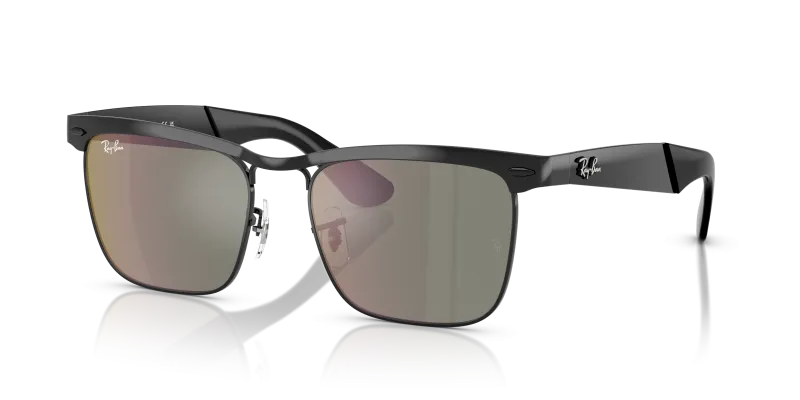 แว่นกันแดด Rayban Wayfarer Deluxe RB3875-002/39 Black Grey Mirror Rayban RB3875 Wayfarer Deluxe Black Grey Mirror
