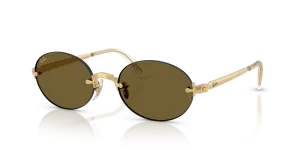 Rayban RB3929-001/73 อะริสต้าทอง แว่นกันแดดทรงรีไร้ขอบ