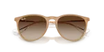 แว่นกันแดด Rayban Erika RB4171F-681413 Rubber Beige Brown Gradient Rayban Erika RB4171F-681413 เบจรับเบอร์ close-up ด้านหน้า