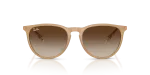แว่นกันแดด Rayban Erika RB4171F-681413 Rubber Beige Brown Gradient Rayban Erika RB4171F-681413 เบจรับเบอร์ ด้านหน้า