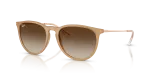 แว่นกันแดด Rayban Erika RB4171F-681413 Rubber Beige Brown Gradient Rayban Erika RB4171F-681413 เบจรับเบอร์ แว่นกันแดดทรงแฟนทอส