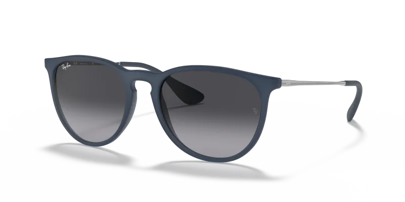 แว่นกันแดด Rayban Erika RB4171-60028G Rubber Blue Grey Gradient Rayban Erika RB4171-60028G น้ำเงินด้าน แว่นกันแดดทรงกลม