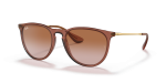 Rayban Erika RB4171 659013 กรอบน้ำตาลอ่อนโปร่งใส เลนส์ไล่ระดับน้ำตาล