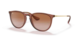 Rayban Erika RB4171 659013 กรอบน้ำตาลอ่อนโปร่งใส เลนส์ไล่ระดับน้ำตาล