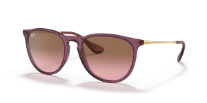 Rayban Erika RB4171 659114 กรอบม่วงโปร่งใส เลนส์ไล่ระดับชมพู