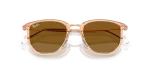 แว่นกันแดด Rayban RB4451-680133 Transparent Beige Brown Rayban RB4451 680133 close-up ด้านหน้า
