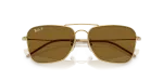 Rayban RBR0102S-001/83 อะริสต้าทอง close-up ด้านหน้า