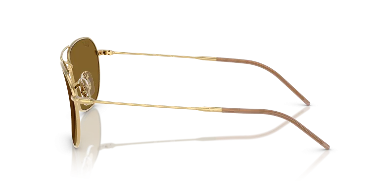 แว่นกันแดด Rayban RBR0102S-001/83 อะริสต้าทอง มุมข้าง ทรงสี่เหลี่ยมจัตุรัสเต็มขอบ