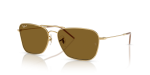 แว่นกันแดด Rayban Caravan Reverse RBR0102S-001/83 Arista Polarized Dark Brown Rayban RBR0102S-001/83 อะริสต้าทอง แว่นกันแดดทรงสี่เหลี่ยมจัตุรัสเลนส์โพลาไรซ์น้ำตาลเข้ม สำหรับทั้งสองเพศ