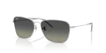 Rayban RBR0102S-003/11 เงิน แว่นกันแดดทรงสี่เหลี่ยมจัตุรัสเลนส์ไล่ระดับสีเทา สำหรับทั้งสองเพศ