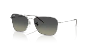 Rayban RBR0102S-003/11 เงิน แว่นกันแดดทรงสี่เหลี่ยมจัตุรัสเลนส์ไล่ระดับสีเทา สำหรับทั้งสองเพศ
