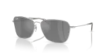 แว่นกันแดด Rayban Caravan Reverse RBR0102S-003/GS Silver Rayban RBR0102S Caravan Reverse Silver Mirror