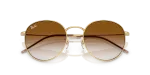 แว่นกันแดด Rayban Round Reverse RBR0103S-001/CB Arista Clear Gradient Brown Rayban Round Reverse RBR0103S-001/CB อะริสต้าทอง close-up ด้านหน้า