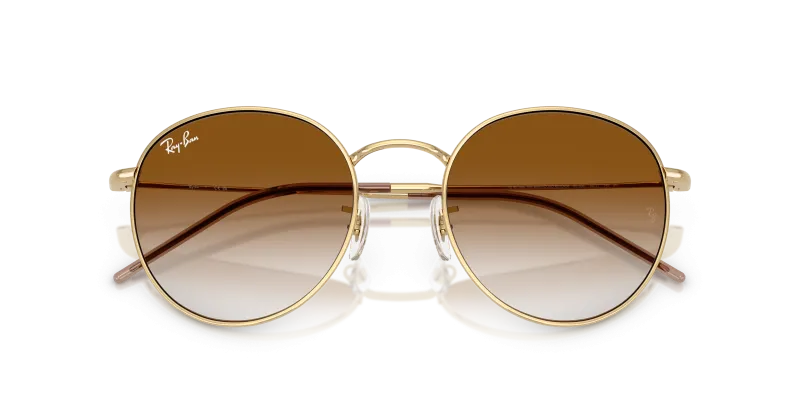 Rayban Round Reverse RBR0103S-001/CB อะริสต้าทอง close-up ด้านหน้า