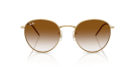 Rayban Round Reverse RBR0103S-001/CB อะริสต้าทอง ด้านหน้า