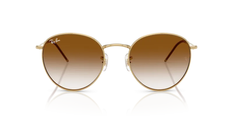 Rayban Round Reverse RBR0103S-001/CB อะริสต้าทอง ด้านหน้า