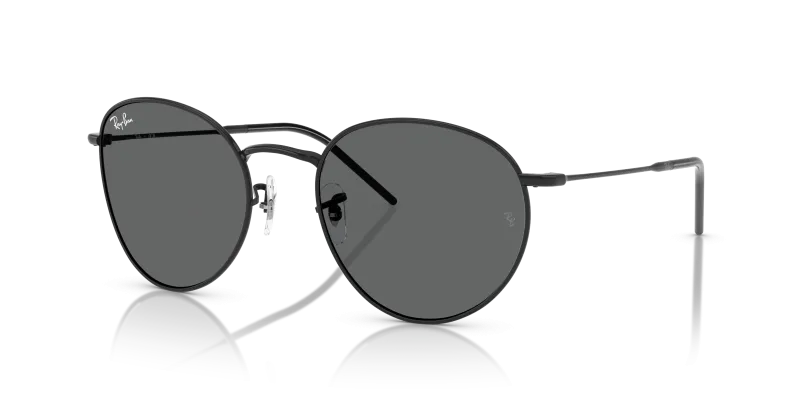 แว่นกันแดด Rayban Round Reverse RBR0103S-002/GR Black Dark Grey Rayban Round Reverse RBR0103S 002 GR กรอบดำ เลนส์เทาเข้ม