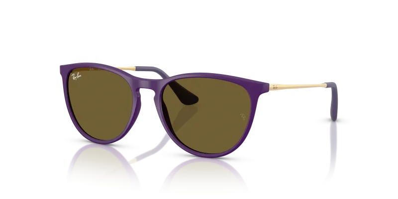 แว่นกันแดดเด็ก Rayban Junior Erika RJ9060SF-717973 Purple Rubber Rayban Junior Erika RJ9060SF 717973 แว่นกันแดดเด็กผู้หญิงม่วง